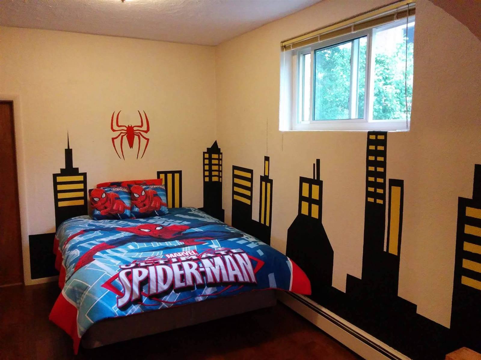 Freshly painted kids bedroom